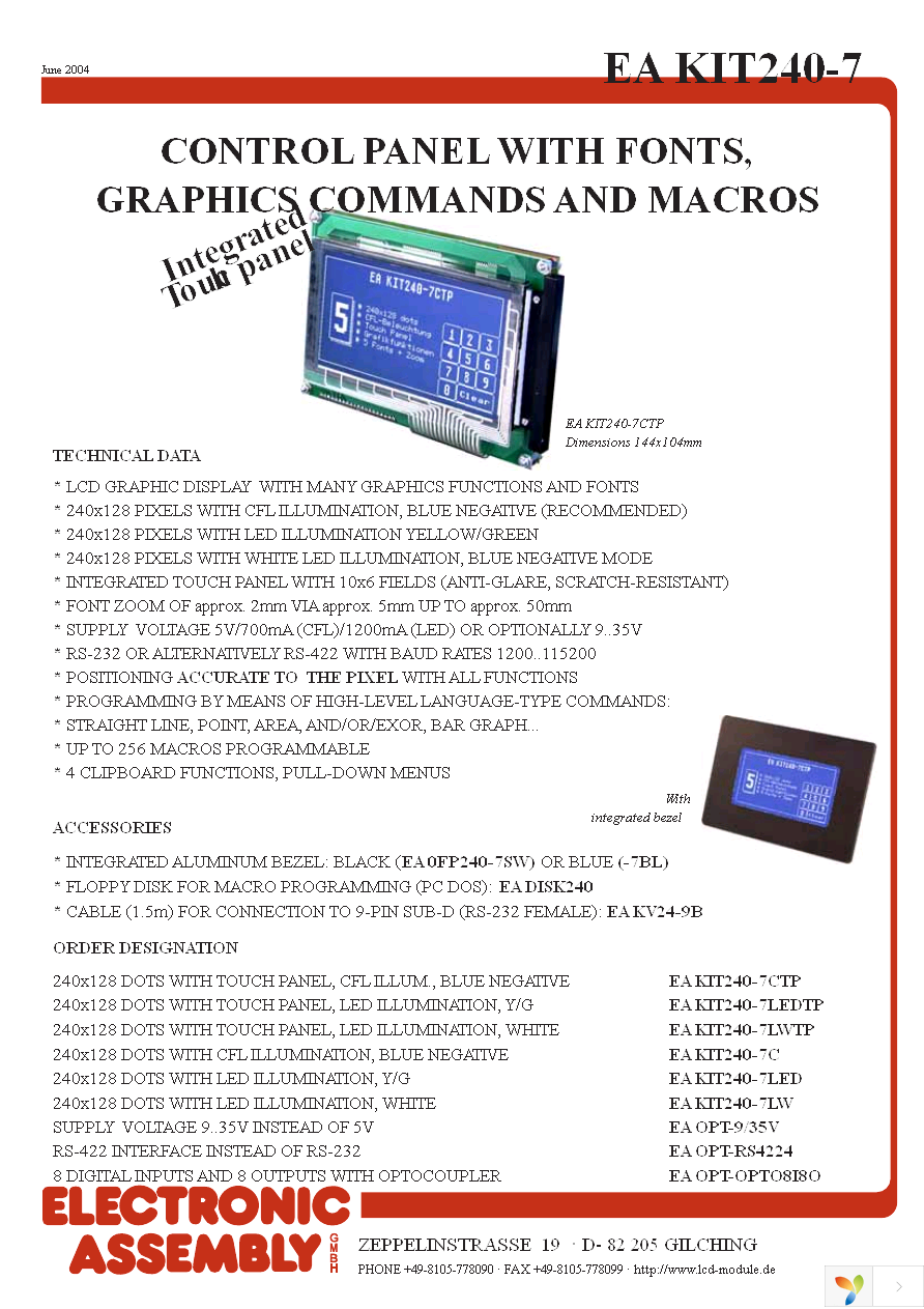 EA KIT240-7LWTP Page 1